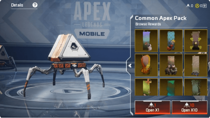 Lucky draw Apex pack