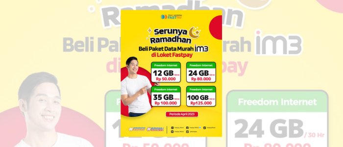 Harga Paket Internet IM3 Hanya di Fastpay 2023