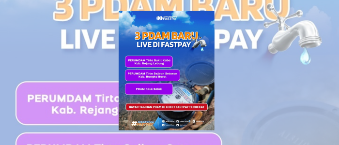 Bayar Perumdam Tirta Sejiran Setason di Fastpay