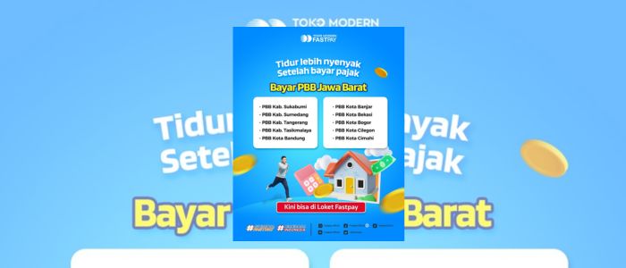 Bayar PBB 10 Daerah di Jawa Barat Dengan Fastpay 2023