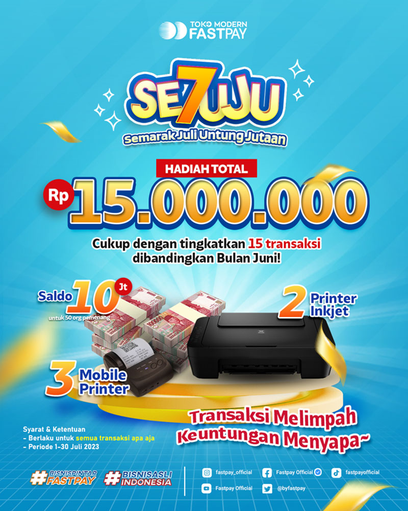 medsos-promo-juli-se7uju Pemenang Promo Fastpay Juli SE7UJU 2023