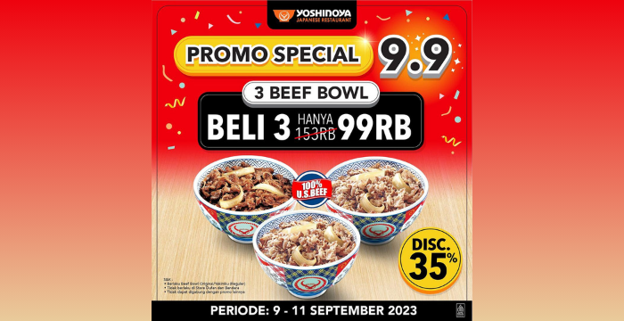 yoshinoya-1 Daftar Promo Makanan dan Minuman di Bulan September 2023